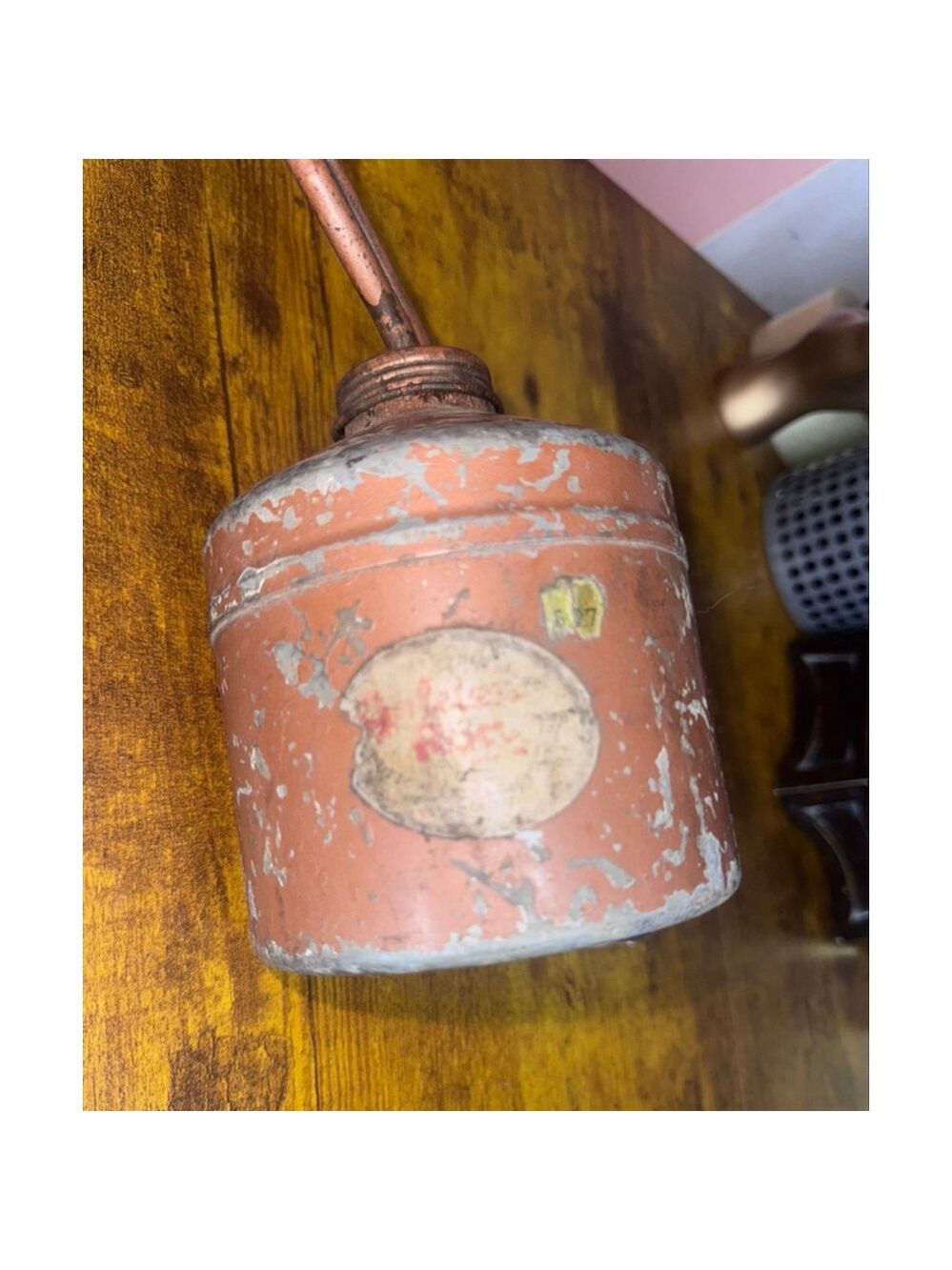 Vintage Goldenrod ?Hydraulic Pump Oilers Angle Spout, USA copper